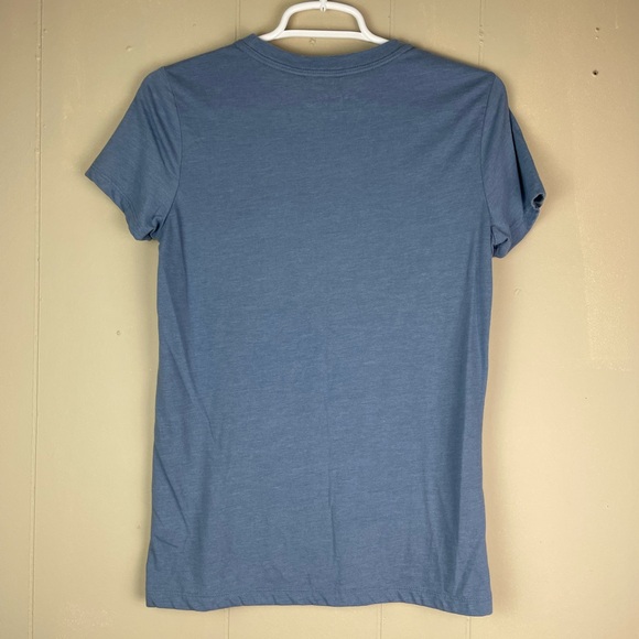 Aeropostale Blue Butterfly Graphic Classic Crew Juniors Size Large - Picture 5 of 5